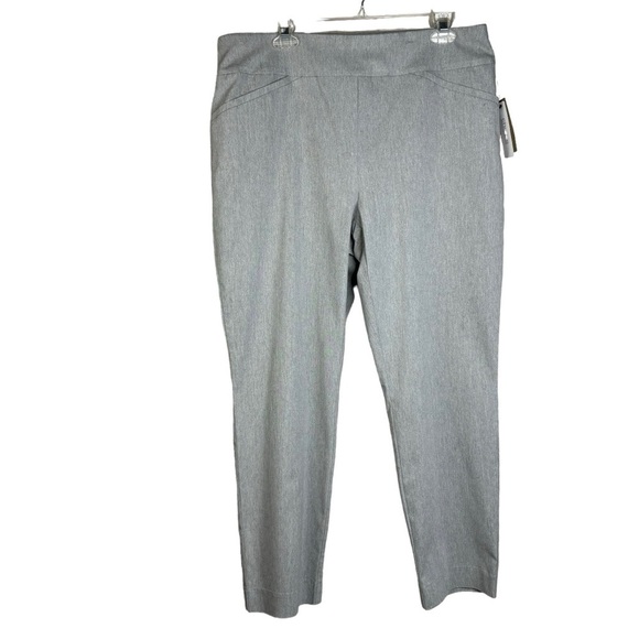 Chico’s Perfect Stretch So Slimming Gray Pull On Career Casual Pants Sz 14 NEW - Picture 4 of 11